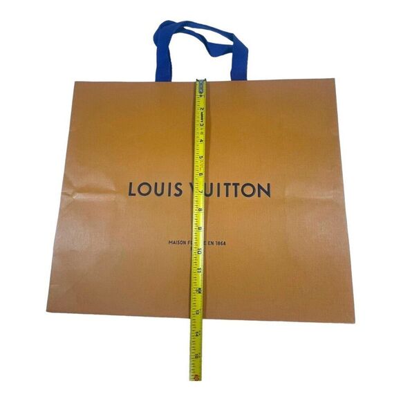 Louis Vuitton Designer Shopping Bag Tote Gift Fabric Blue Handles Large 15x13 - Picture 5 of 5